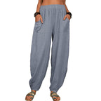 Women's Solid Color Loose Casual Harem Pants