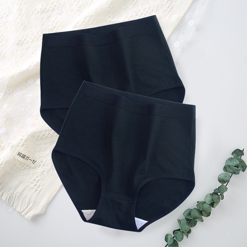Lot de 2 Culottes taille haute en coton