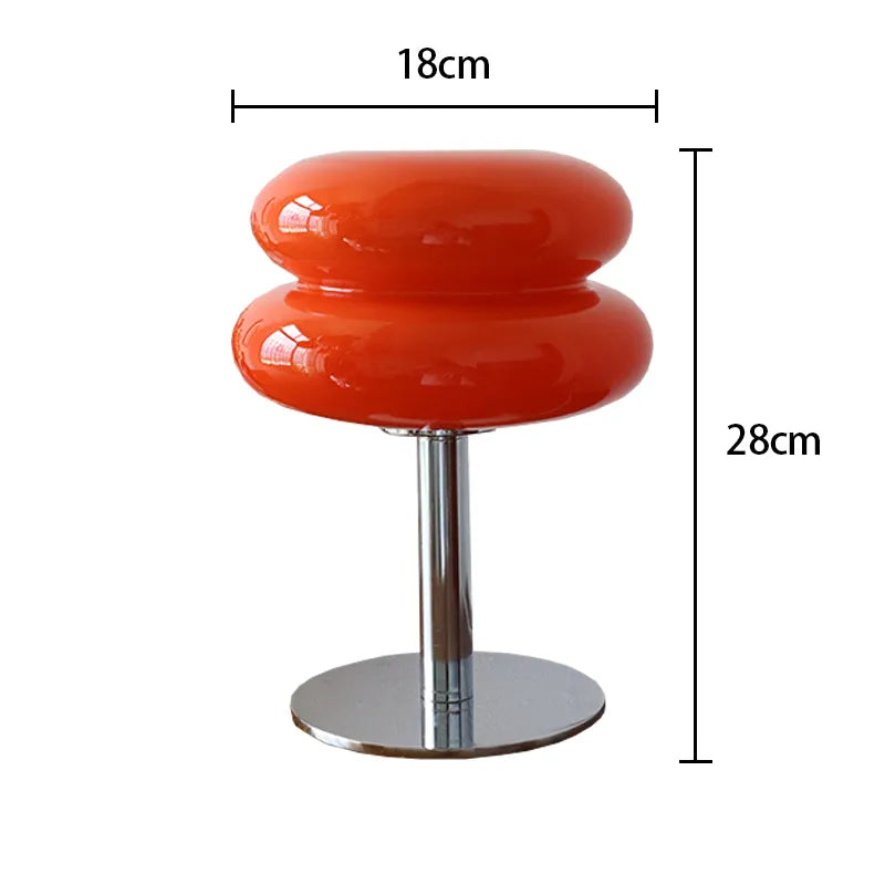 Lampe macaron en verre Rétro années 60