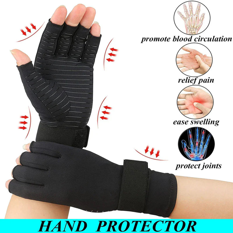 Gants mitaines de compression anti arthrose