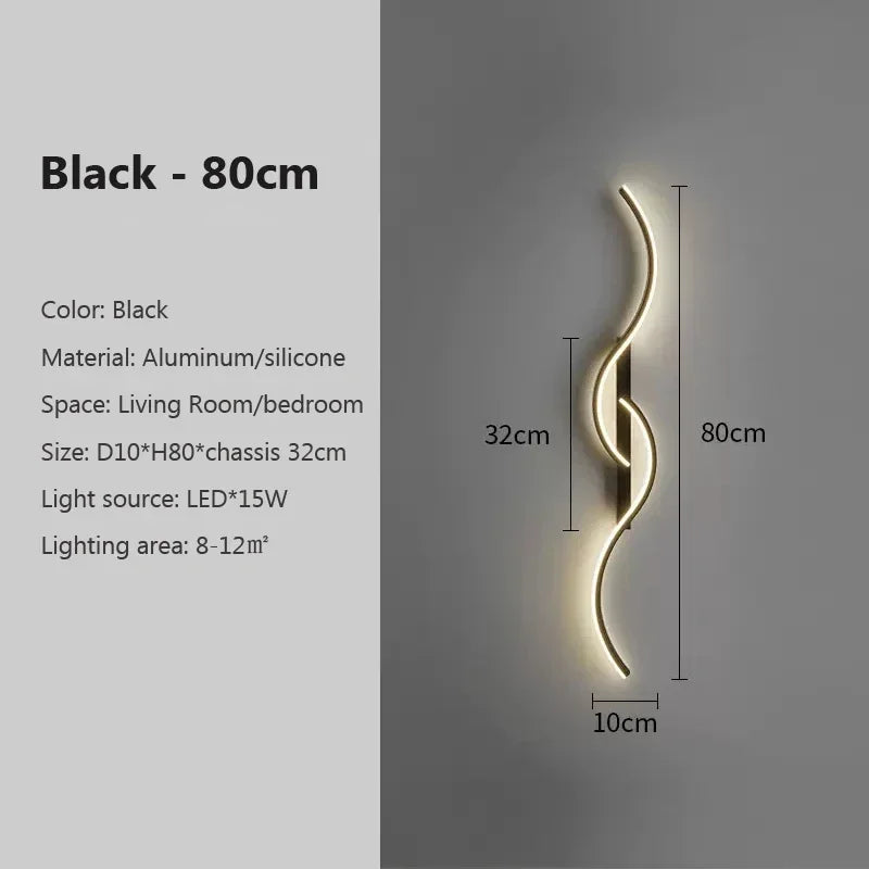 Noir 80cm / Lumière neutre,Noir 80cm / Lumière froide,Noir 80cm / Lumière chaude,Noir 80cm / 3 Lumières