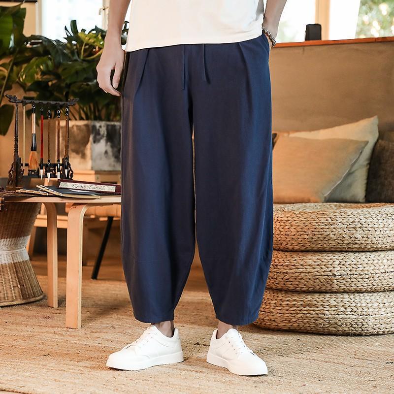 Pantalon ample en lin et coton - Homme