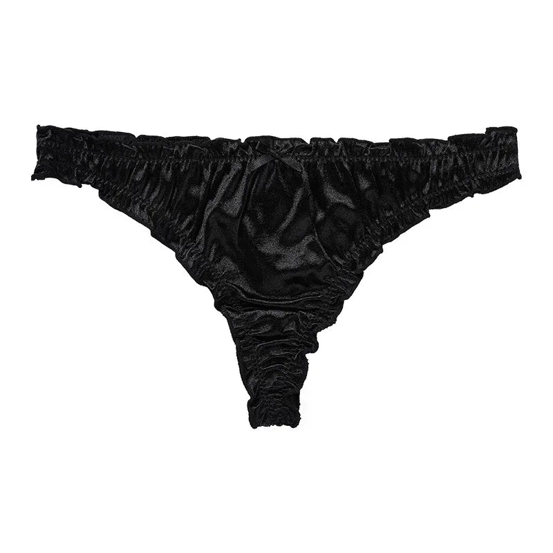 Culotte Tanga en satin de luxe - 1 ACHETEE = 1 OFFERTE