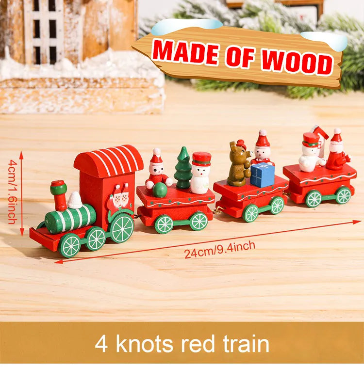 Mini train de Noël en Bois