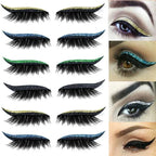 4 Pairs d'Eyeliner et Faux Cils Réutilisable Autocollants