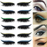 4 Pairs d'Eyeliner et Faux Cils Réutilisable Autocollants