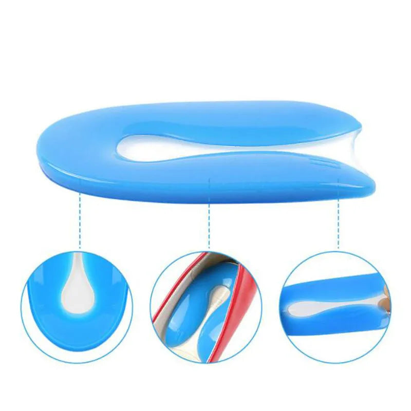 4 Paires de Coussinets en Gel Silicone souple pour fasciite plantaire