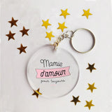 Idée cadeau - Porte-clé acrylique personnalisé papa, maman, tonton, mamie...