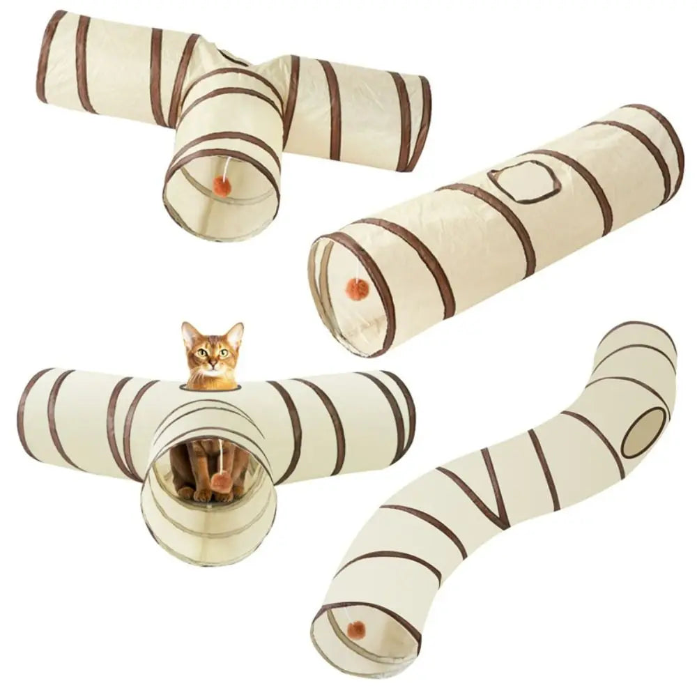 Tunnel de Jeu Interactif Pliable pour Chat Respirant & Résistant – Idéal pour Jeu et Cachette