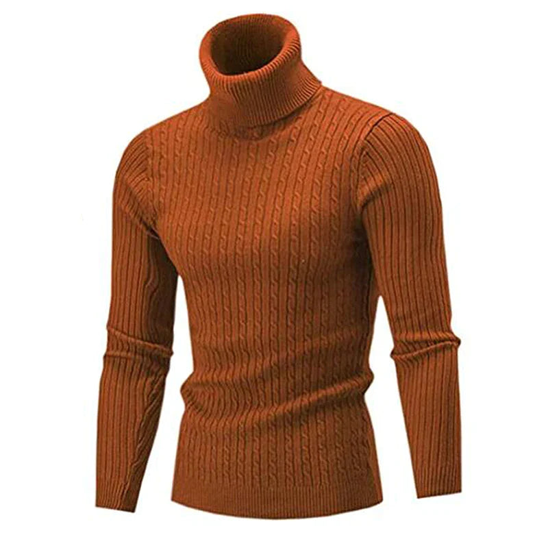 Pull Col roulé torsadé chaud pour homme