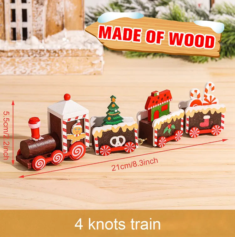 Mini train de Noël en Bois