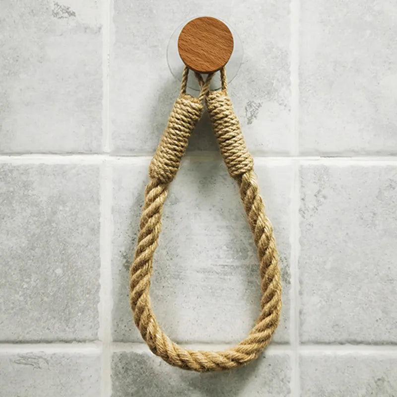 Porte-papier en corde Vintage - Sans clou ni vis