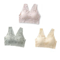 Lot de 3 Soutien-Gorge Push-Up Fleuris - Seconde Peau