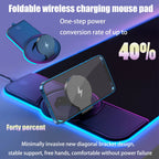Tapis de bureau éclairage LED avec Chargeur sans-fil intégré