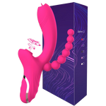 SENSUAL PEARLS - Vibromasseur 4 en 1 : vibration, lèche, succion et perles anales