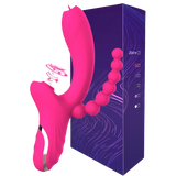 SENSUAL PEARLS - Vibromasseur 4 en 1 : vibration, lèche, succion et perles anales