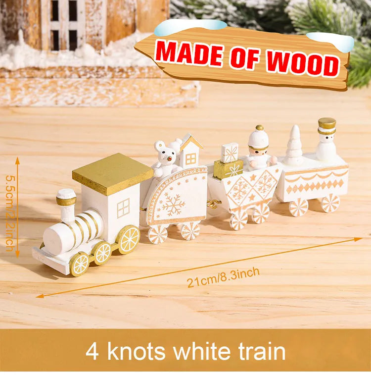 Mini train de Noël en Bois