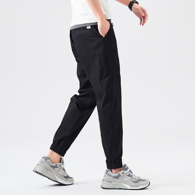 Pantalon d'été coupe slim en coton - Style décontracté