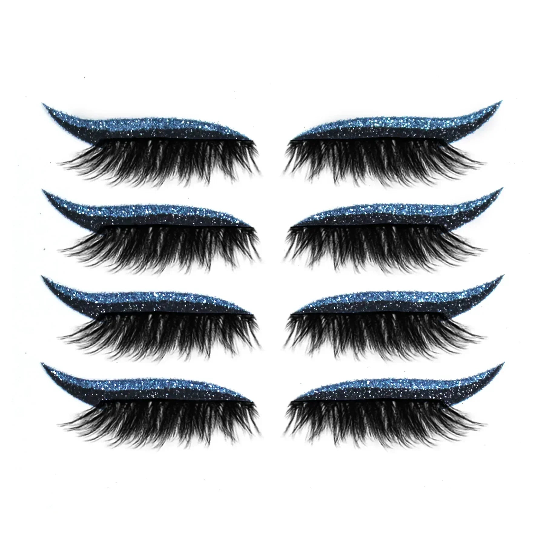 4 Pairs d'Eyeliner et Faux Cils Réutilisable Autocollants