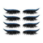 4 Pairs d'Eyeliner et Faux Cils Réutilisable Autocollants