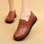 Zapatos casuales anchos de cuero genuino - Mujer
