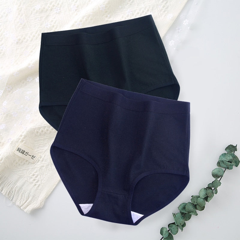 Lot de 2 Culottes taille haute en coton