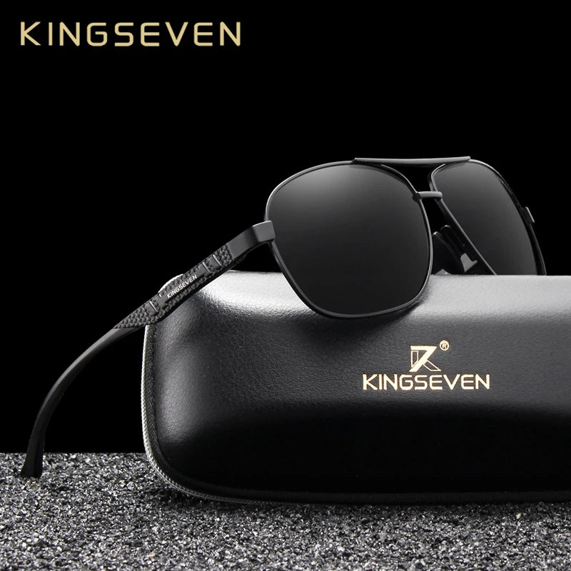 KINGSEVEN – Lunettes de Soleil Polarisées UV400 en Aluminium pour Homme