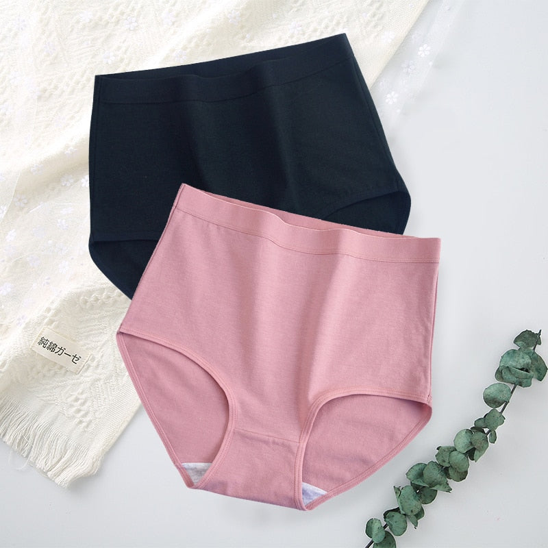 Lot de 2 Culottes taille haute en coton