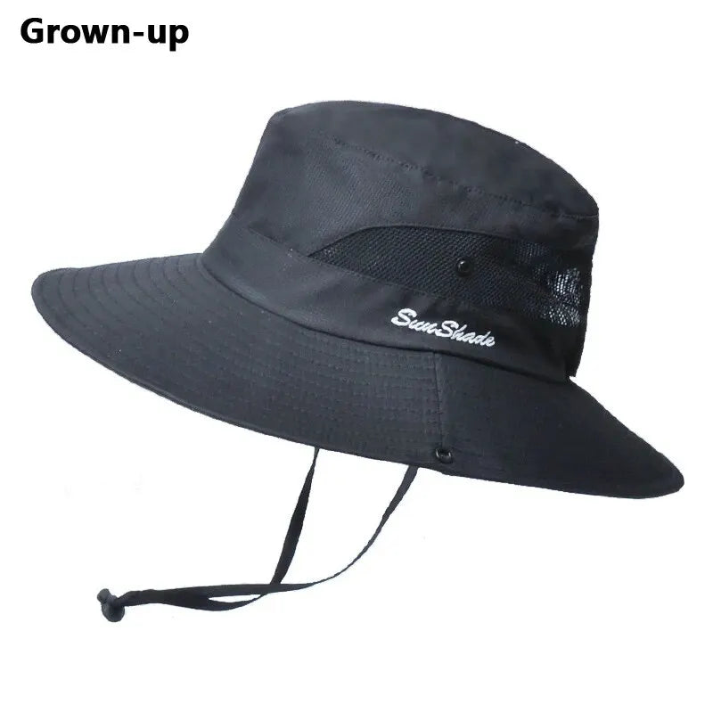 Chapeau d'été femme avec trou pour queue de cheval — polyester respirant, pliable