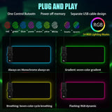 Tapis de bureau éclairage LED avec Chargeur sans-fil intégré