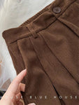 Pantalon taille en velours côtelé