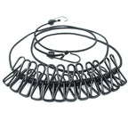 Corde élastique de séchage des vêtements voyage - 12 clips