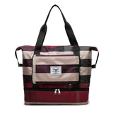 Sac de voyage pliable à carreaux