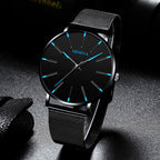 Montre bracelet maille en acier inoxydable - Homme