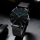 Montre bracelet maille en acier inoxydable - Homme