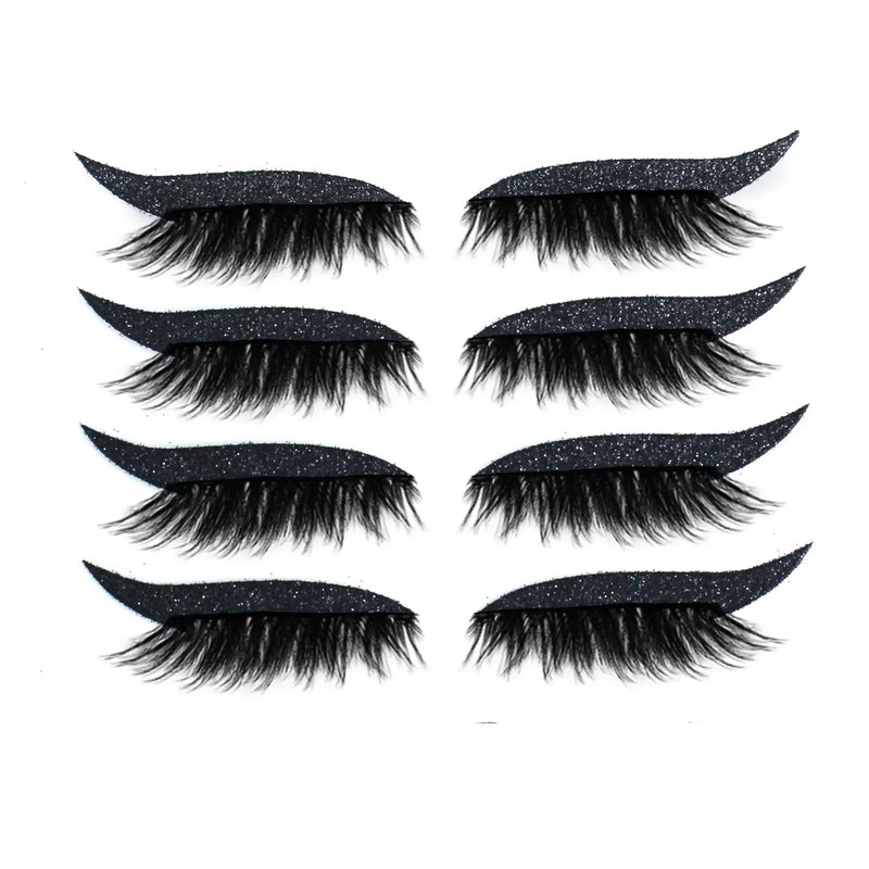 4 Pairs d'Eyeliner et Faux Cils Réutilisable Autocollants