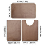 Lot de 3PCS de Tapis de Salle de Bain Absorbants & Antidérapants