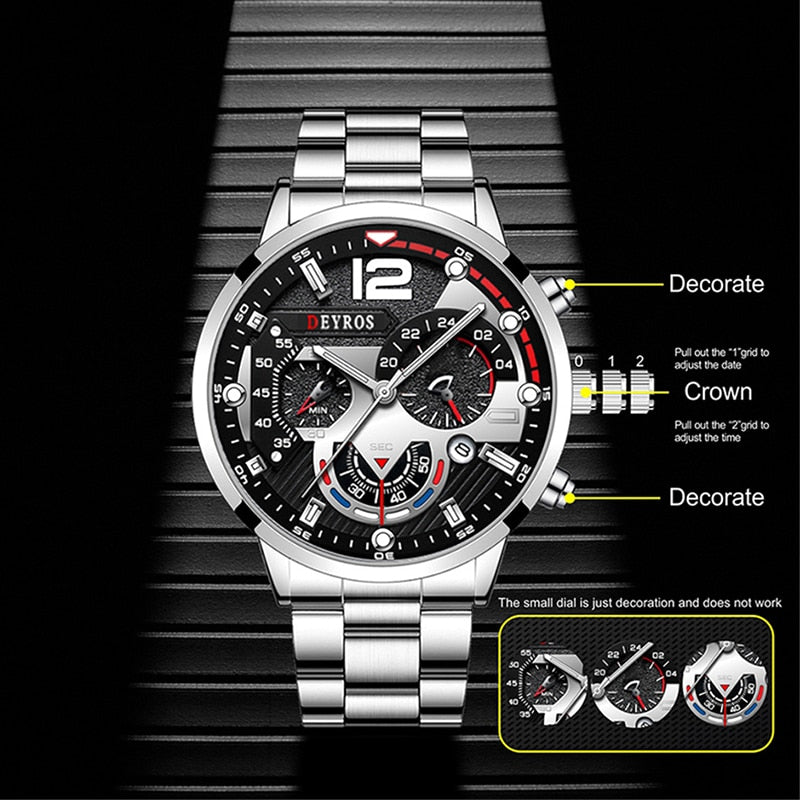 Montre de luxe acier inoxydable - Homme