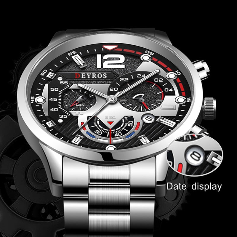 Montre de luxe acier inoxydable - Homme