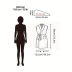 Ensemble 2PCS en Microfibre Absorbante – Peignoir Moelleux & Turban pour Cheveux, Idéal pour Spa et Maison