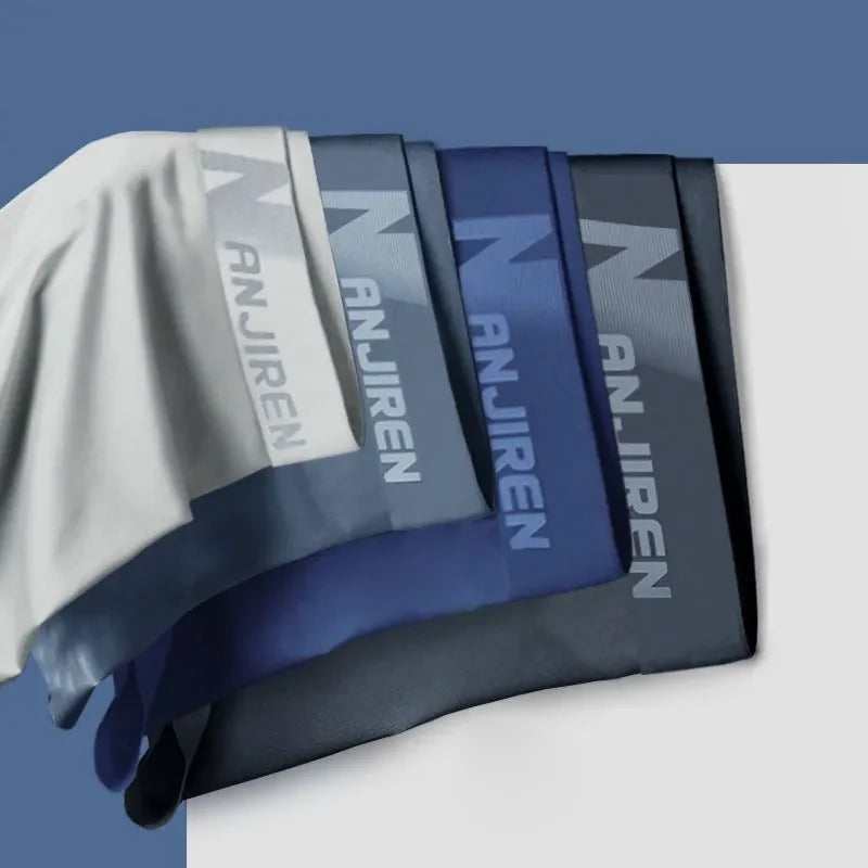 Lot de 4 Boxers Anti Bactérien - Soie Glacée