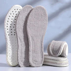 Lot de 2 Paires de semelles d'intérieur molletonnées chaudes - Mixte