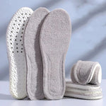 Lot de 2 Paires de semelles d'intérieur molletonnées chaudes - Mixte