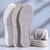 Lot de 2 Paires de semelles d'intérieur molletonnées chaudes - Mixte