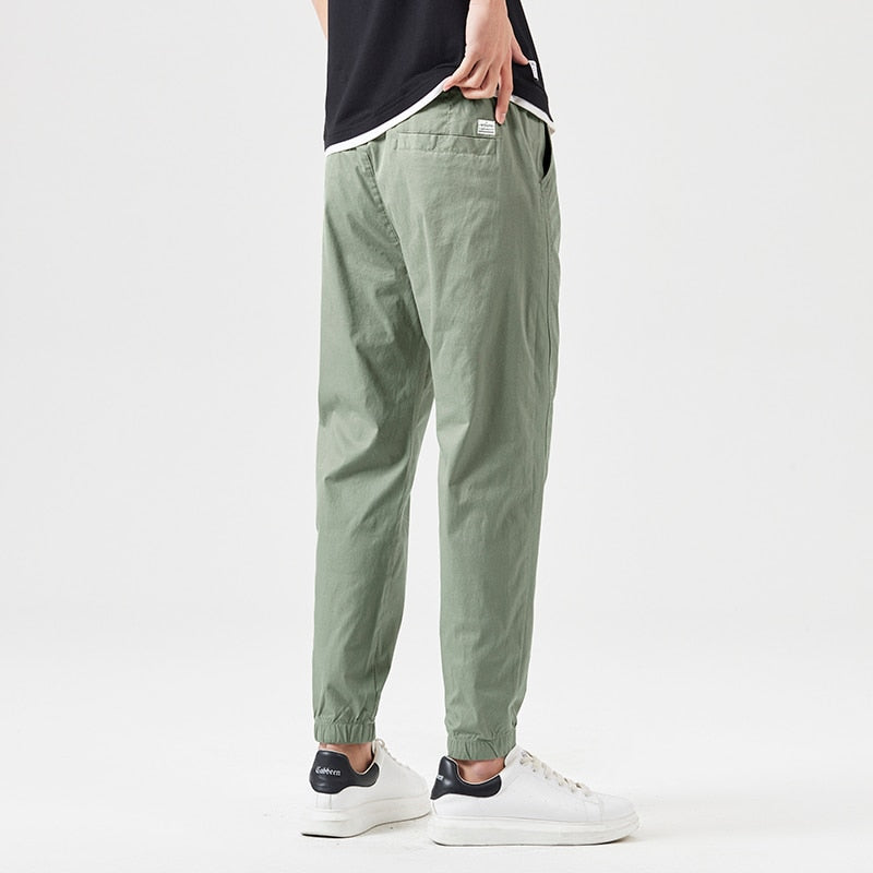 Pantalon d'été coupe slim en coton - Style décontracté