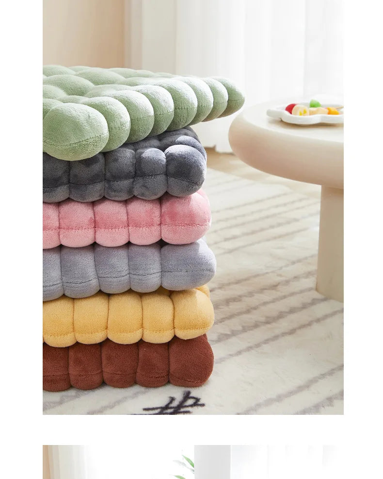 Coussin de Chaise en Velours Gaufré 40CM – Rond ou Carré, Doux et Confortable