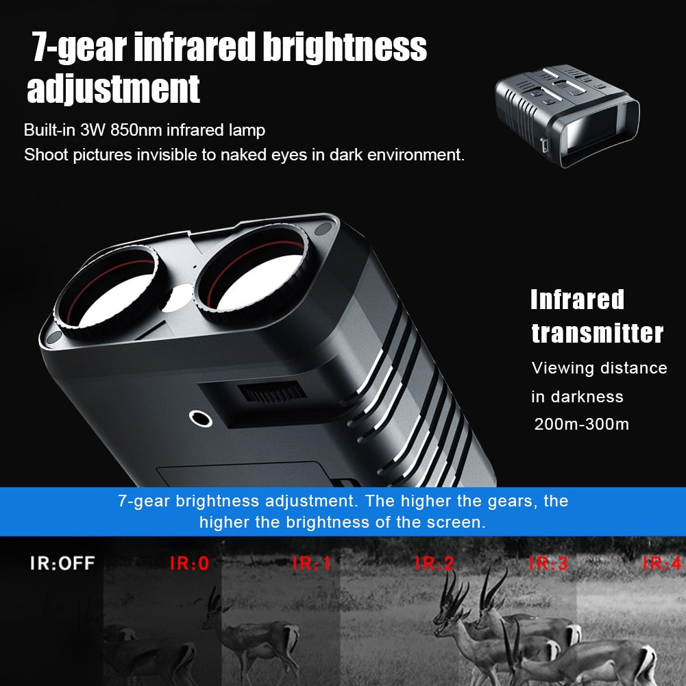 Jumelles à vision nocturne et infrarouge numérique - ultra légère -1080 pixels