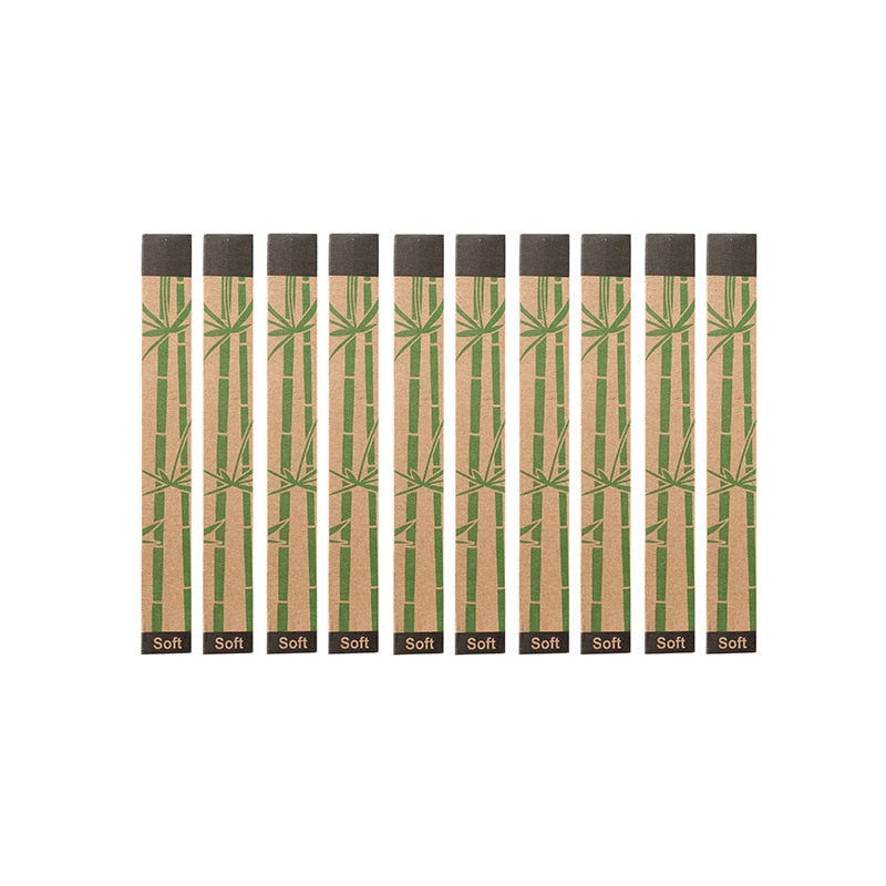 Brosse à dents en Bambou - Pack économique X10