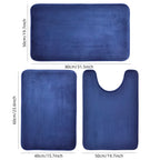 Lot de 3PCS de Tapis de Salle de Bain Absorbants & Antidérapants