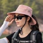 Chapeau d'été femme avec trou pour queue de cheval — polyester respirant, pliable